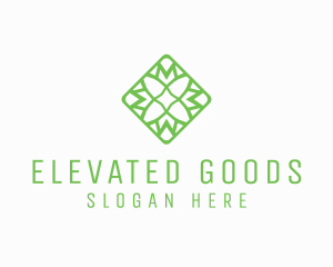 Organic Flower Tile logo design