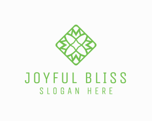 Organic Flower Tile logo design