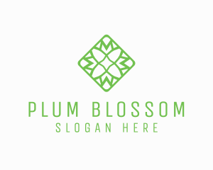 Organic Flower Tile logo design