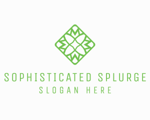 Organic Flower Tile logo design