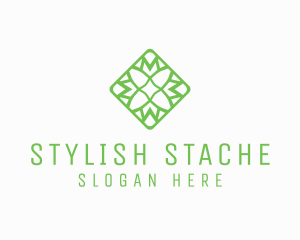 Organic Flower Tile logo design