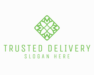 Organic Flower Tile logo design