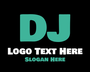 Font - Bold Letter DJ logo design