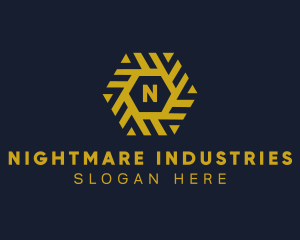 Industrial Hexagon Builder logo design