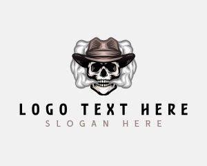 Skull Hat Smoking logo