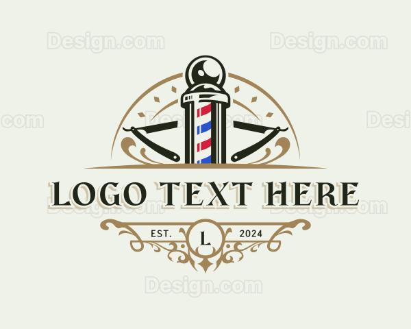 Groomer Barber Razor Logo