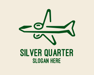 Simple Airplane Flight logo design