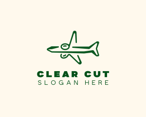 Simple Airplane Flight logo design