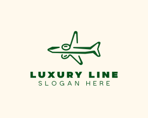 Simple Airplane Flight logo design