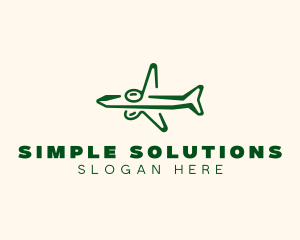 Simple Airplane Flight logo design