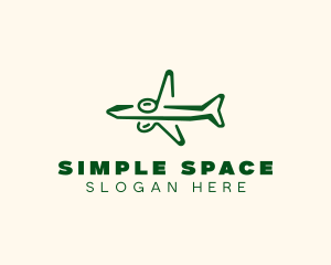 Simple Airplane Flight logo design