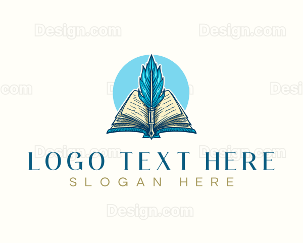 Book Pen Writing Logo