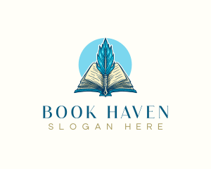 Book Pen Writing logo design