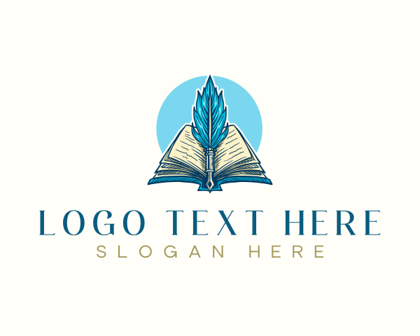 Book Pen Writing logo