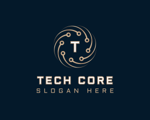 Tech Cyber Circuit logo design