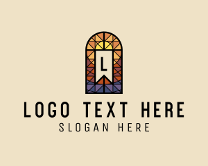 Pilgrimage - Easter Cross Stained Glass logo design