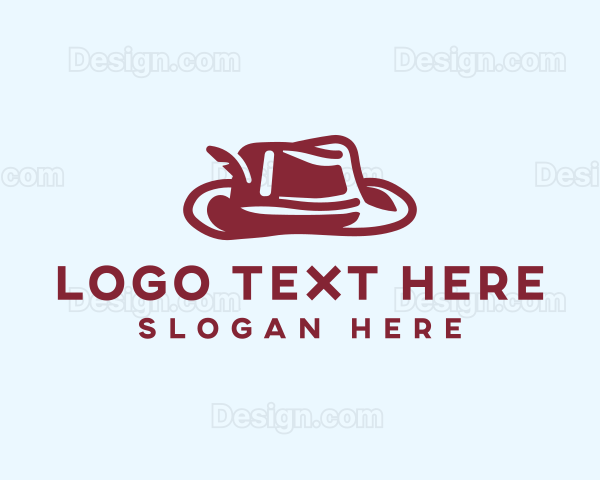 Feather Fedora Hat Logo