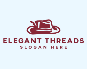 Feather Fedora Hat logo design