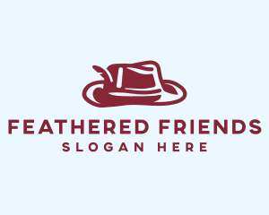 Feather Fedora Hat logo design