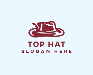 Feather Fedora Hat logo design