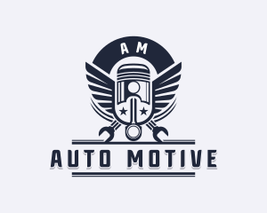 Piston Automotive Repair logo design