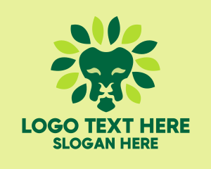 Leaf Lion Animal  logo
