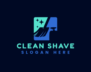 Housekeeper Sanitation Cleaning logo design