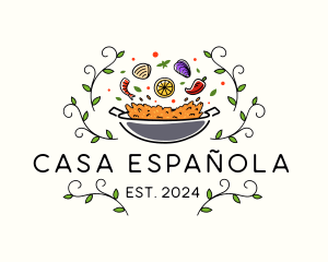 Spanish Paella Restaurant logo design