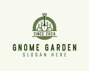 Shovel Garden Plant logo design