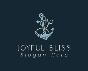 Sailor Anchor Rope Letter J logo design