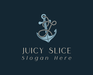 Sailor Anchor Rope Letter J logo design