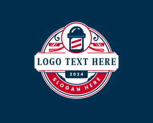Barber Pole Haircut logo