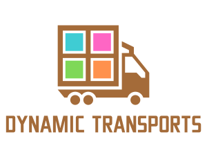 Courier Truck Automotive  logo design