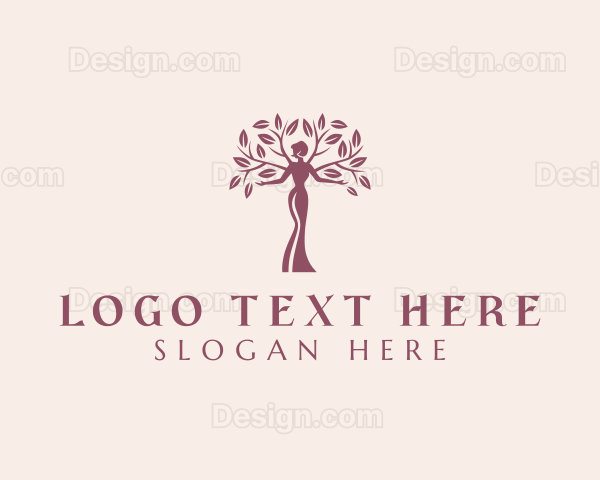 Wellness Yoga Woman Logo