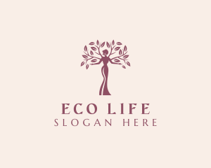 Wellness Yoga Woman logo design