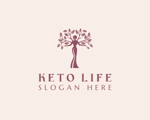 Wellness Yoga Woman logo design