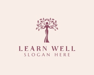 Wellness Yoga Woman logo design