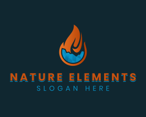 HVAC Fire Ice logo design