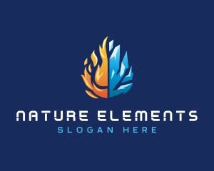 Fire Ice Element logo design