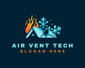 HVAC Air Conditioner Ventilation logo design