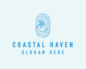 Wave Beach Resort Coast  logo design