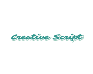 Teal Script Wordmark logo design