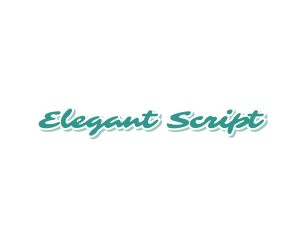 Teal Script Wordmark logo design