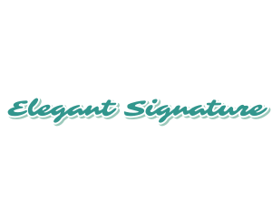 Teal Script Wordmark logo design