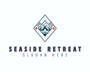 Seaside Beach Resort logo design