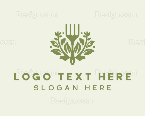 Gardening Fork Nature Logo