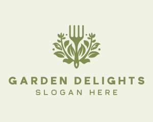 Gardening Fork Nature logo design