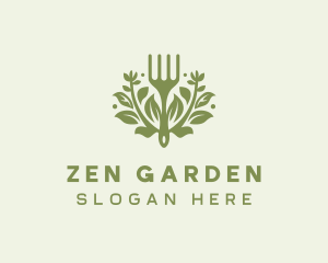 Gardening Fork Nature logo design