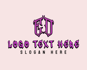Gothic Letter ED Monogram logo