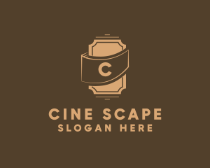 Retro Cinema Ticket Coupon logo design